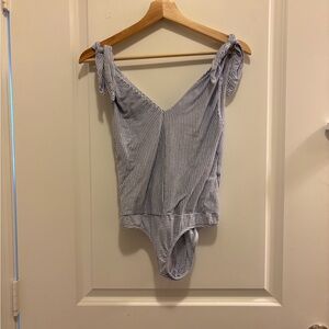 Zara Striped Blue and White Bodysuit